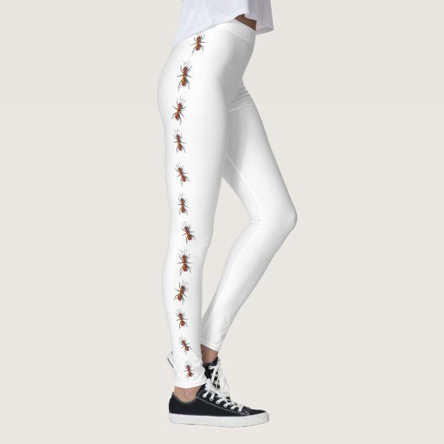 Rote Ameisen krabbeln die Beine Leggings (Rechts)