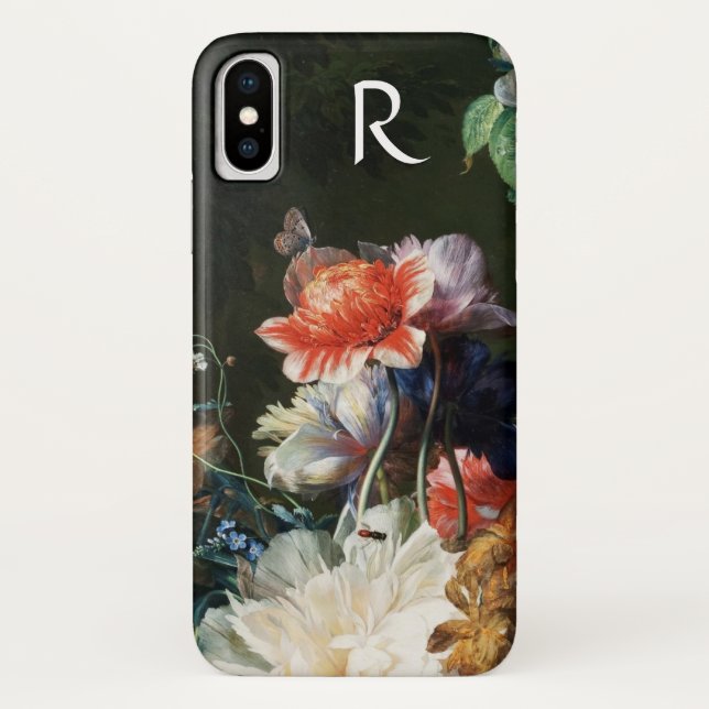 ROTE ANEMONEN, WEISSE BLUME, BAKERFLY-MONOGRAMM Case-Mate iPhone HÜLLE (Rückseite)
