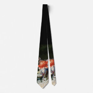 ROTE ANEMONEN, WEISSE BLUME, SCHWARZE SCHWARZE SCH KRAWATTE