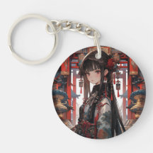 Rote Anime Prinzessin Taschenanhänger