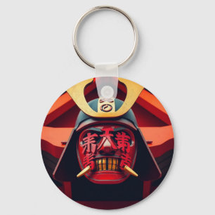 Rote Anime-Samurai-Maske Schlüsselanhänger