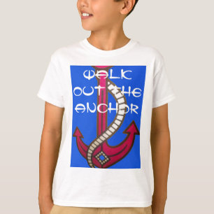 Rote Ankerkunst Print T-Shirt