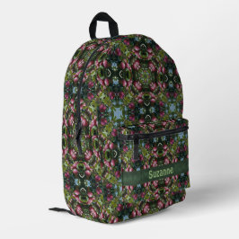 Rote Äpfel Abstraktes Muster Personalisiert Bedruckter Rucksack