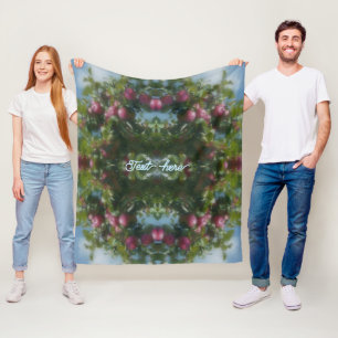 Rote Äpfel auf Baummalerei Abstrakt Personalisiert Fleecedecke