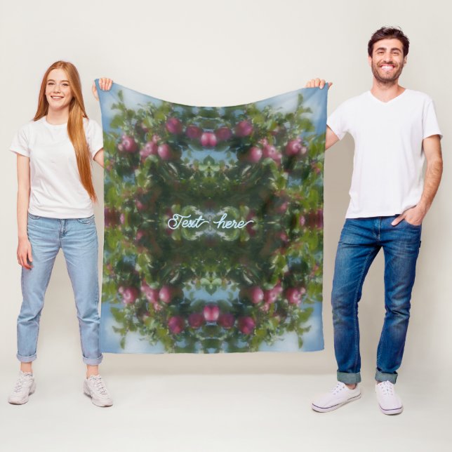 Rote Äpfel auf Baummalerei Abstrakt Personalisiert Fleecedecke (Beispiel)
