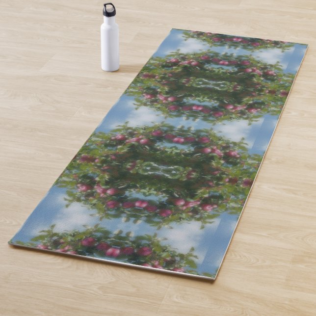 Rote Äpfel auf Baummalerei Abstrakt Yogamatte (Beispiel)
