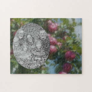 Rote Äpfel auf Baummalerei hinzufügen Ihr Foto