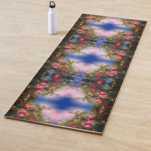 Rote Äpfel auf dem Foto von Bäumen Malerei Abstrak Yogamatte