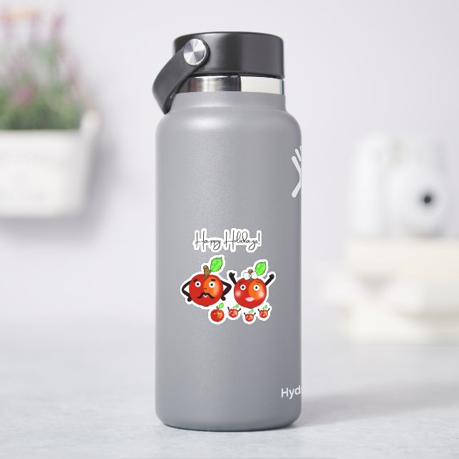 Rote Äpfel Aufkleber (HydroFlask)