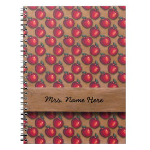 Rote Äpfel Brown Notizblock