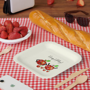 Rote Äpfel Pappteller