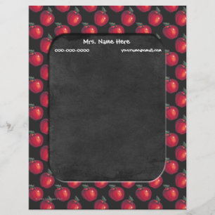 Rote Apfel-Tafel Briefkopf