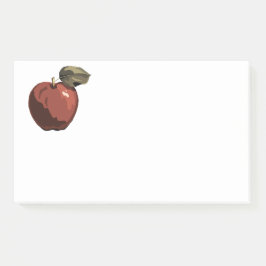 Rote Apfeldarstellung Post-it Klebezettel