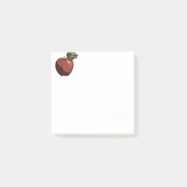 Rote Apfeldarstellung Post-it Klebezettel