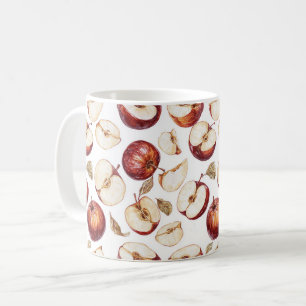 Rote Apfelscheiben Obst Kaffeetasse