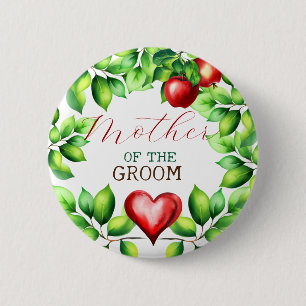 Rote Apple Brautparty Button