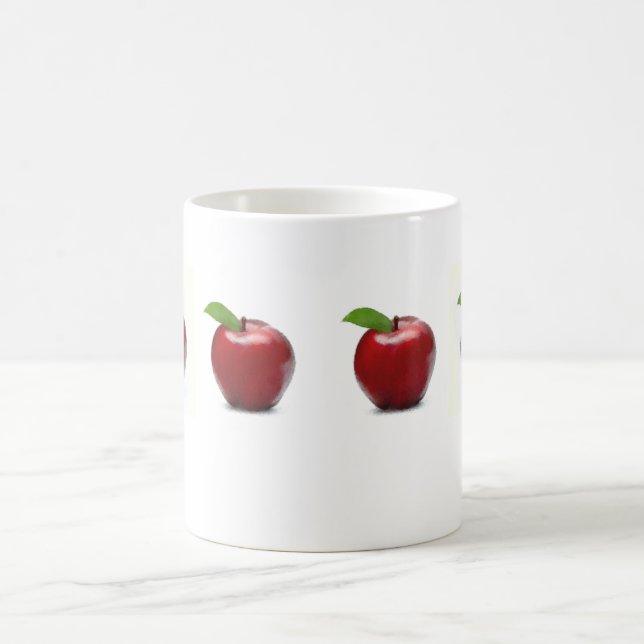 Rote Apple-Tasse Kaffeetasse (Mittel)