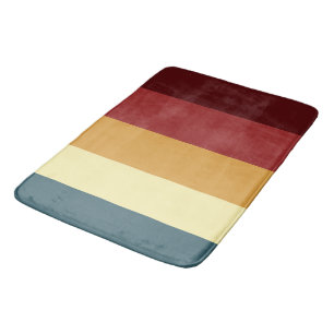 Rote, aquamarine und gelbe Streifen Badematte