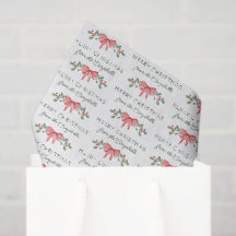 Rote Aquarell-Beeren-Schleife Frohe Weihnachten