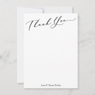 Rote Aquarell-Mohn-Kalligrafie-Dankeskarten Dankeskarte