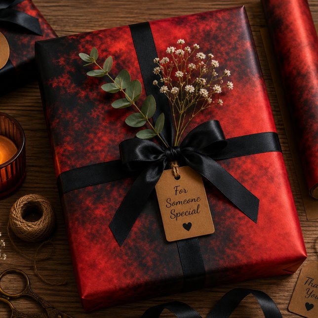 Rote Asche Stille Geschenkpapier Set (Von Creator hochgeladen)