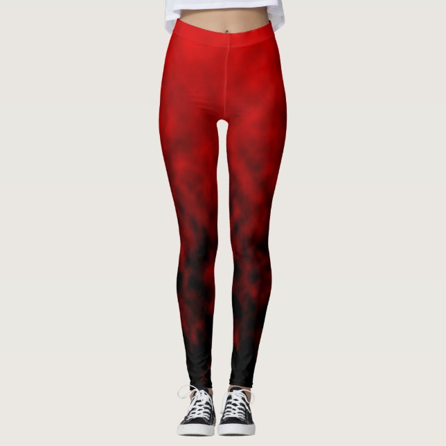 Rote Asche Stille Leggings (Vorderseite)