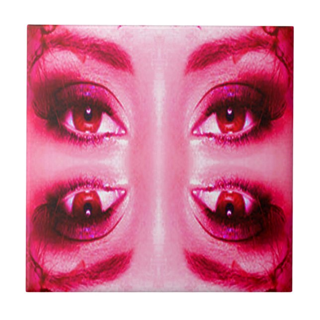 Rote Augen Fliese (Vorderseite)