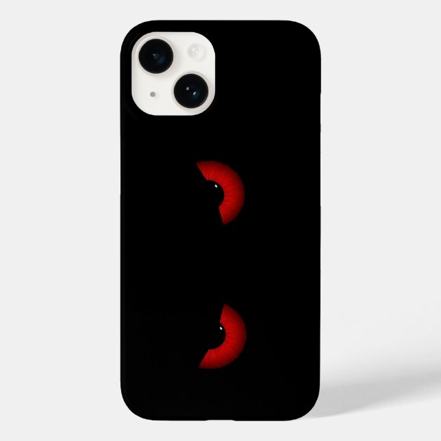 Rote Augen Monster schwarz Case-Mate iPhone 14 Hülle (Rückseite)