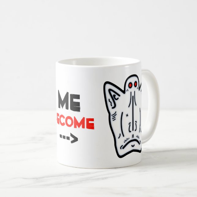 Rote Augen spitze Ohren Vampir-ähnliche Kreatur Kaffeetasse (VorderseiteRechts)