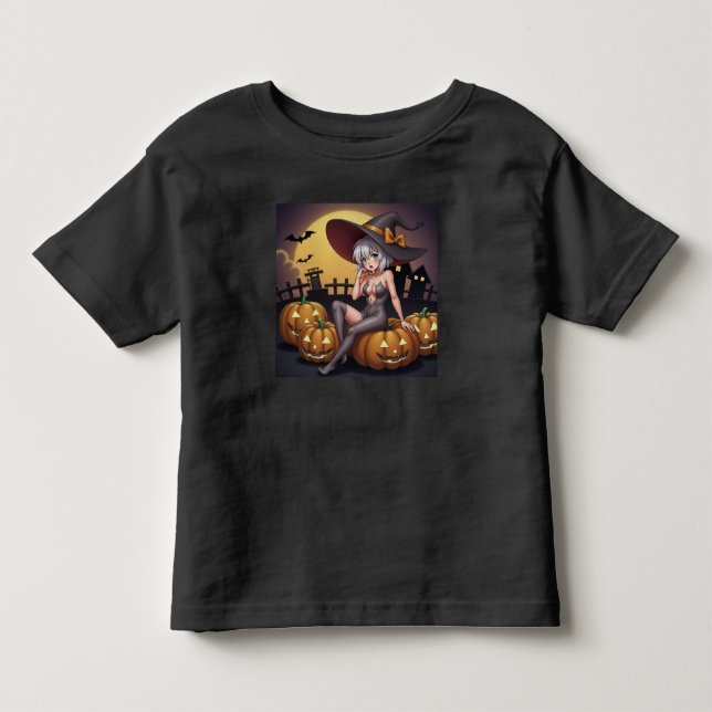 Rote Augenröhre auf Jack-O-Lantern Kleinkind T-shirt (Vorderseite)