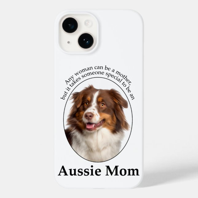 Rote Australische Schepherd-Mama Case-Mate iPhone 14 Hülle (Rückseite)