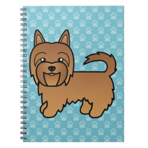Rote australische Terrier-Hund-Illustration auf Bl Notizblock