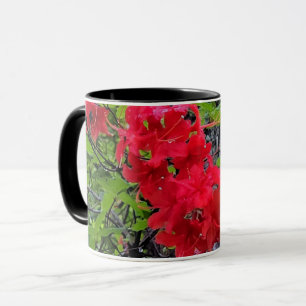 Rote Azalea Blume Tasse