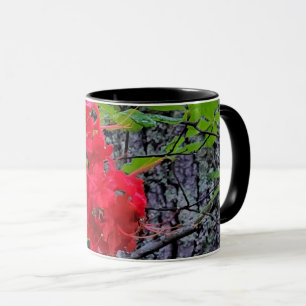 Rote Azalea Blume Tasse