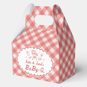 Rote Baby-Q BBQ Baby Shower Geschenkboxen Geschenkschachtel