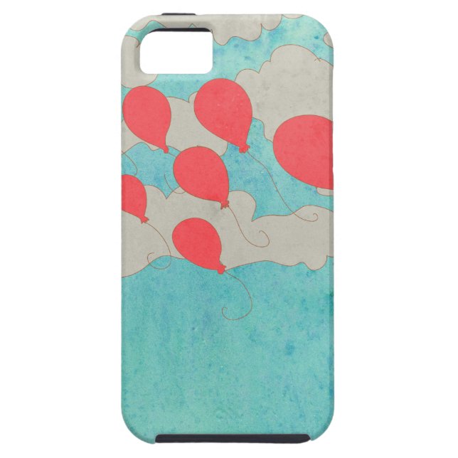 Rote Ballone Case-Mate iPhone Hülle (Rückseite)