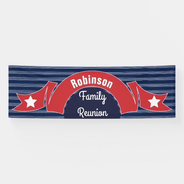 Rote Band-Fahne Banner (Horizontal)
