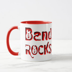 Rote Band Rocks Tasse