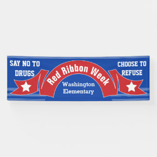 Rote Band-Woche - Drogen-freie Fahnen-modernes Banner