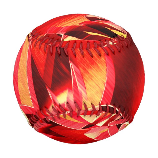 Rote Bänder, gekratzt, simuliert Bewegung Baseball (Rückseite)