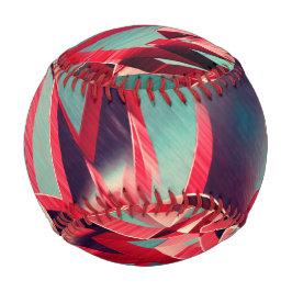 Rote Bänder über bläulich grau, tropfend Baseball