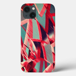 Rote Bänder über bläulich grau, tropfend Case-Mate iPhone Hülle