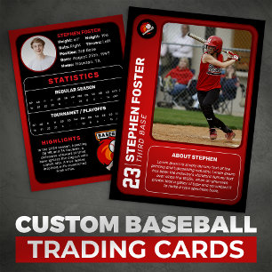 Rote Baseball-Handels Karte Geschenk Baseball-Spie