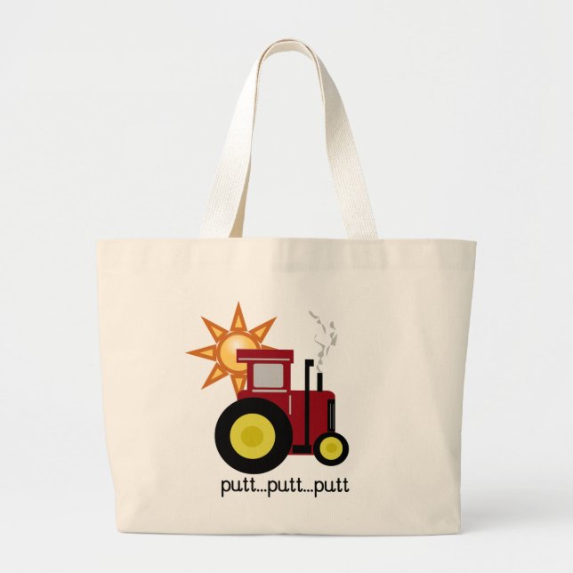 Rote Bauernhof-Traktor-T - Shirts und Geschenke Jumbo Stoffbeutel (Vorne)