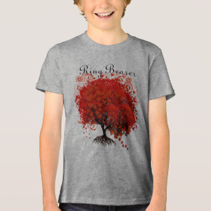 Rote Baum Hochzeit T-Shirts, Geschenke, Aufkleber Tri-Blend Shirt