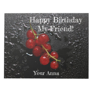 Rote Beere Notizblock