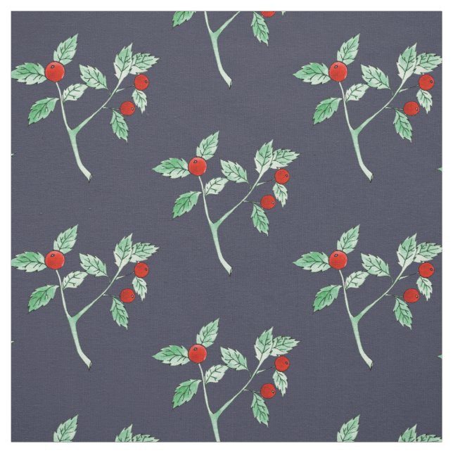Rote Beere Pflanze Stoff (Muster)