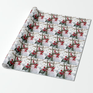 ROTE BEEREN im SCHNEE-Packpapier Geschenkpapier