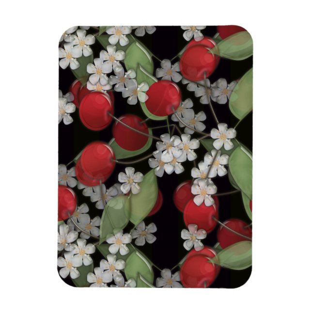 Rote Beeren Magnet (Vertikal)