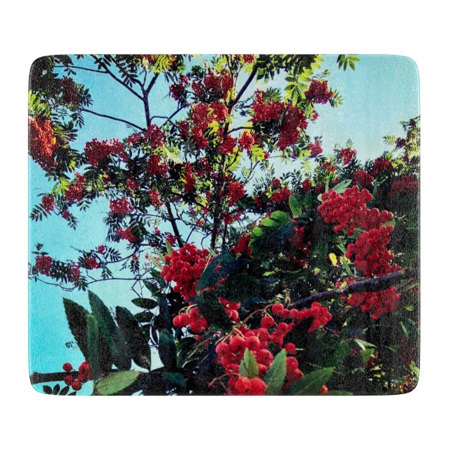 Rote Beeren Schneidebrett (Vorderseite)